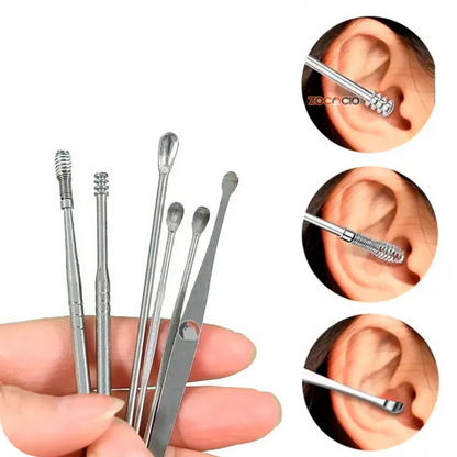 Kit de Limpieza de Oído Acero inox