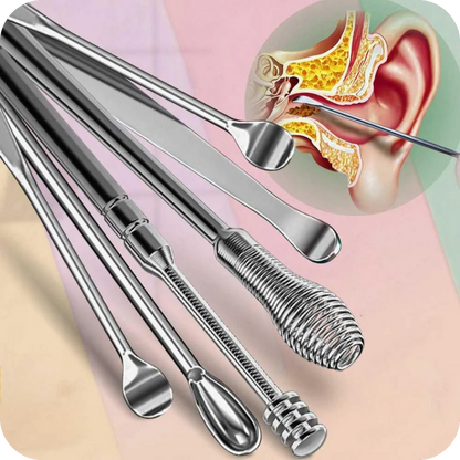 Kit de Limpieza de Oído Acero inox