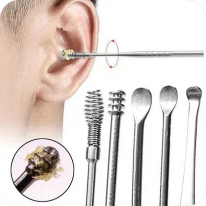 Kit de Limpieza de Oído Acero inox